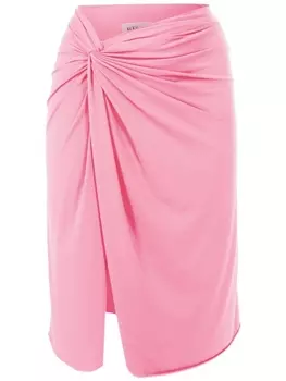 Amir Slama юбка асимметричного кроя со сборками, розовый
