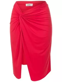 Amir Slama юбка асимметричного кроя со сборками, красный