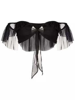 Amir Slama укороченный топ с завязками, черный