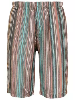 Amir Slama жаккардовые шорты в полоску из коллаборации с Mahaslama, коричневый