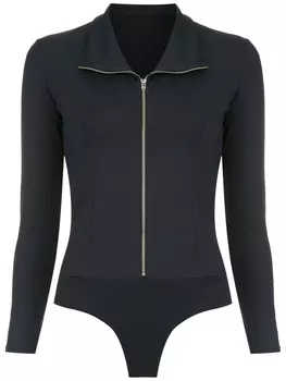 Amir Slama zip bodysuit, черный
