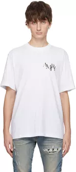 AMIRI Белая футболка с принтом