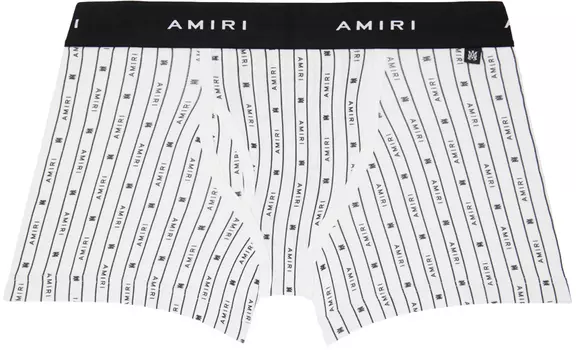 AMIRI Белые вертикальные трусы-боксеры