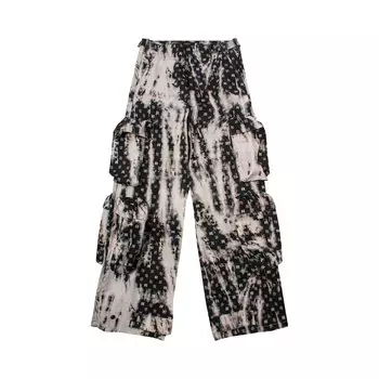 Amiri Bleached MA Пейсли универсальные брюки, черные