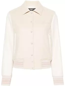 AMIRI бомбер Bones с вышитым логотипом, нейтральный цвет