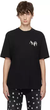 AMIRI Черная футболка с принтом