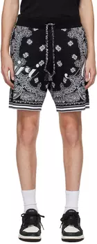 AMIRI Черные шорты-бандана