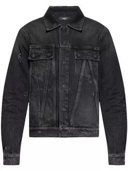 AMIRI джинсовая куртка с эффектом потертости, черный
