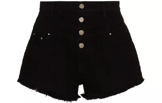 AMIRI Джинсовые спортивные шорты с высокой талией, цвет «черный»