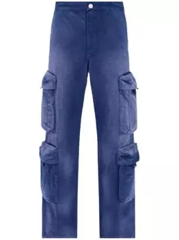 AMIRI джинсы карго с жаккардовым логотипом, синий
