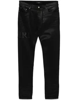 AMIRI джинсы с логотипом Serif, черный