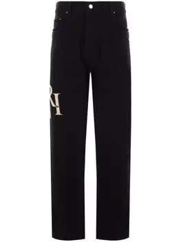 AMIRI джинсы с шахматным логотипом, черный