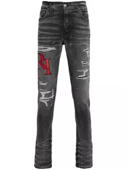 AMIRI джинсы скинни с эффектом потертости, черный