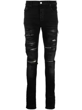 AMIRI джинсы скинни Thrasher с эффектом потертости, черный