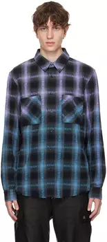 AMIRI Фиолетовая рубашка в клетку