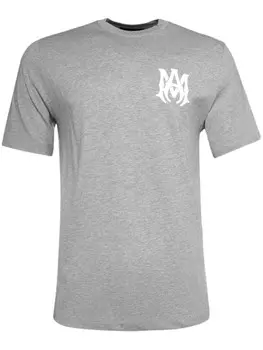 AMIRI футболка из хлопка с логотипом, серый