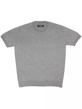 AMIRI футболка из хлопка с вышитым логотипом, серый