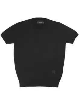 AMIRI футболка из хлопка с вышитым логотипом, черный