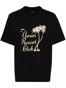 AMIRI футболка из хлопка Twisted Palms, черный