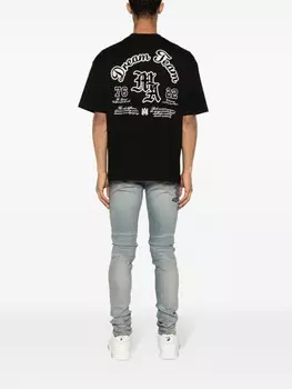 AMIRI футболка с фактурным логотипом, черный