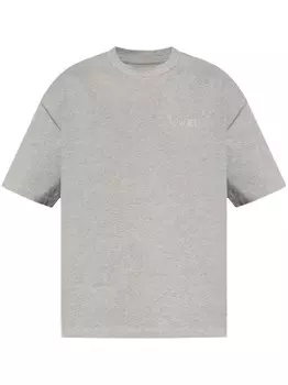 AMIRI футболка с круглым вырезом и вышитым логотипом, серый