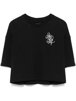 AMIRI футболка Swirl Leopard, черный