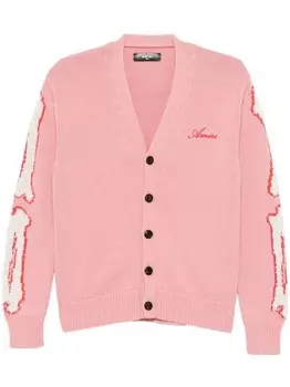 AMIRI кардиган Bone с аппликацией, розовый