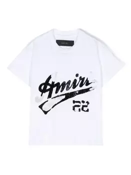 AMIRI KIDS футболка с логотипом, белый