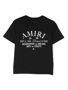 AMIRI KIDS футболка с логотипом, черный