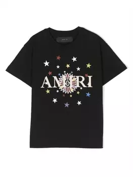 AMIRI KIDS футболка с логотипом, черный