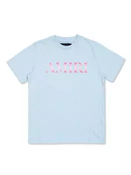 AMIRI KIDS футболка с логотипом, синий