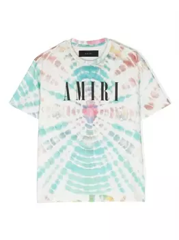 AMIRI KIDS футболка с принтом тай-дай, белый