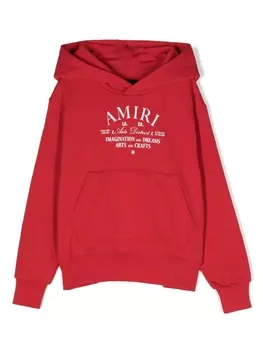 AMIRI KIDS худи Arts District с логотипом, красный