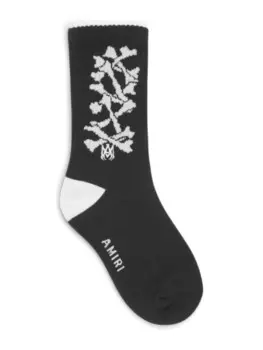 AMIRI KIDS носки с костяным принтом, черный