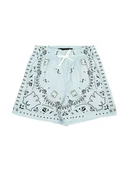 AMIRI KIDS Шорты для плавания с принтом бандана, синий