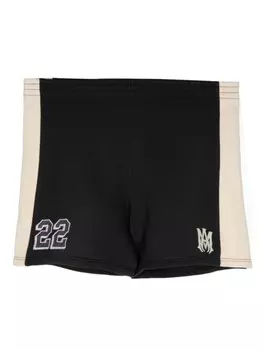 AMIRI KIDS шорты с контрастной отделкой, синий