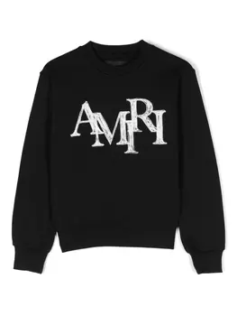 AMIRI KIDS толстовка Staggered Scribble, черный