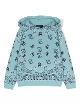 AMIRI KIDS жаккардовое худи, синий