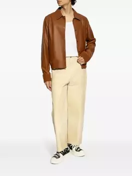 AMIRI куртка с тисненым логотипом, коричневый