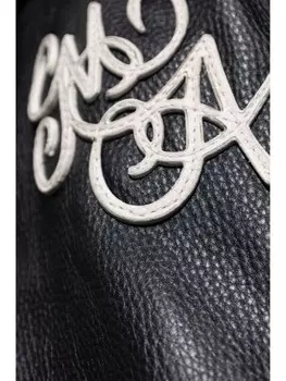 AMIRI куртка с вышитым логотипом, черный