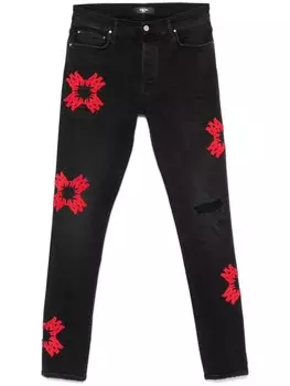 AMIRI MA Джинсы скинни с четырьмя аппликациями, черный
