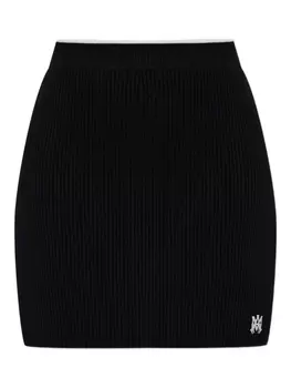 AMIRI мини-юбка в рубчик, черный