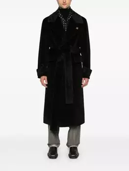 AMIRI пальто с эффектом щетки, черный