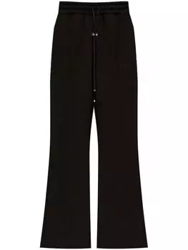AMIRI расклешенные спортивные брюки с вышитым логотипом, черный