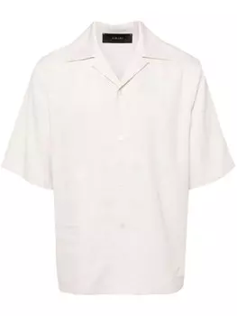 AMIRI рубашка из льна и хлопка, нейтральный цвет