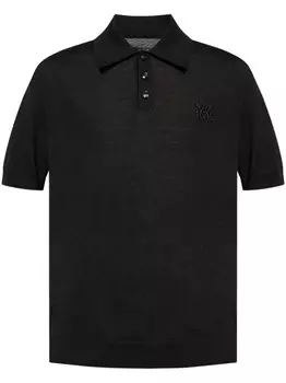 AMIRI рубашка поло с вышитым логотипом, черный