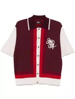 AMIRI рубашка поло с вышитым логотипом, красный