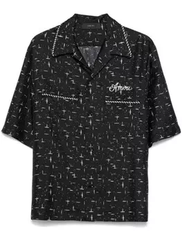 AMIRI рубашка с принтом, черный