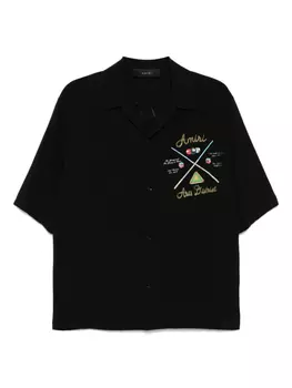 AMIRI рубашка с принтом, черный