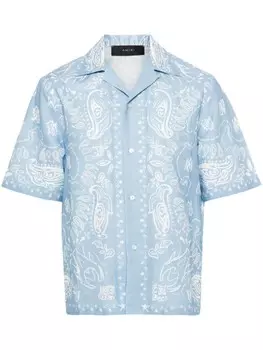 AMIRI рубашка с принтом, синий